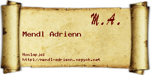 Mendl Adrienn névjegykártya